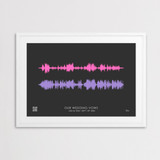 JANDO Large Personalised Soundwave Framed Print _10002