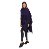 Jimmy Hourihan Fringed Celtic Motif Shawl Purple_10001