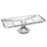 Killarney Crystal Beaufort Rectangular Footed Plate_10002