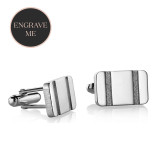 Newbridge Rectangle Etched Cufflinks