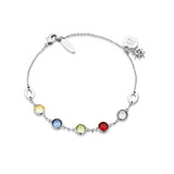 Newbridge Silver Bracelet With Multi Coloured Stones_10002