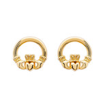 Shanore 14k Gold Vermeil Claddagh Earrings_10001