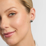 Sterling Silver Connemara Marble Round Celtic Earrings