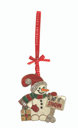 Tipperary Crystal Sparkle "Let it Snow" Snowman Decoration