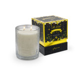 Double Wick Candle Christmas Gold 