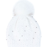 Ladies Diamante Hat White
