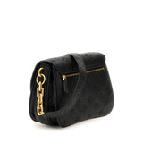 Izzy Peony Tri Compartment Flap Black