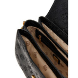 Izzy Peony Tri Compartment Flap Black