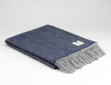 Collection Faded Denim Herringbone Throw 