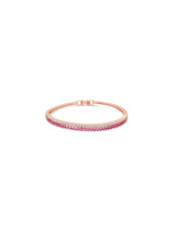 Baguette Bangle Yellow Gold/Pink 