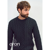 Inishturk Men's Aran Sweater Emerald Green