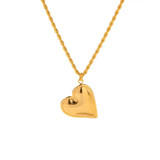 Gold Heart Pendant Necklace