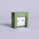 Gold Plated Enamel Shamrock Stud Earrings