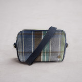 Katherine Double Zip Crossbody Green/Navy Check