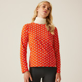 Regatta Orla Kiely Long Sleeve Winter Tee Clover Red