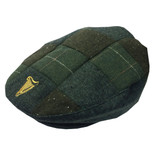 Guinness Green Tweed Check Patch Flat Cap_10001