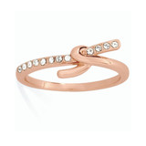 Tipperary Crystal Rose Gold Knot Ring_10001