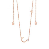 Tipperary Crystal Rose Gold Initial Pendant _10003