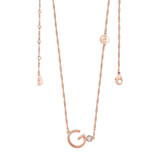 Tipperary Crystal Rose Gold Initial Pendant _10007