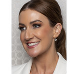 Silver Solitaire Set French Clip Earrings