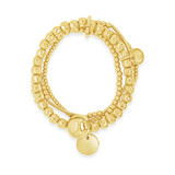 Gold Four Row Stacking Bracelet
