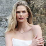 Gold & Crystal Open Circles Necklace