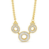 Gold & Crystal Open Circles Necklace