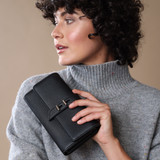 Ayla Large Foldover Purse Black