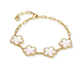 Le Fleur Collection Gold Mother of Pearl 4 Charm Bracelet