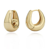 TC Gold Pebble Hoop Earrings
