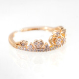  Crown Ring with Coloured Stones  