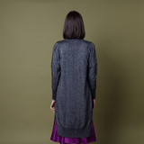 Crawford Lurex Signature Shoulder Cardigan Black