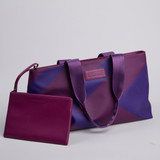 Chevron Oversized Canvas Tote Bag Siren Print