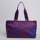 Chevron Oversized Canvas Tote Bag Siren Print