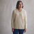 Jane Interlinking Diamond Boxy V-Neck Aran Sweater_10002