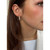 Gold Baguette Half Hoop Earrings