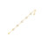Gold Clover Bracelet with White Opal