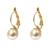 Absolute Cream/Gold Pearl Drop Earrings _10002