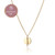 Sunset Disc Necklace (Curb) - 14kt GoldFill/Opal