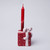Resin Gift Candleholder Red & Light Pink 