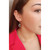 Gold/Midnight Blue Fishhook Drop Oval Earrings