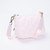 Emilia Diagonal Quilted Nylon & Leather Crossbody Bag – Pink