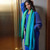 Chameleon Double Faced Scarf – Green/Blue