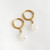 Gold Pearl Hoop Earrings
