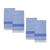 Blue & White Fabric Gingham Napkins/Tea Towels - 4 Pack