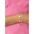 Gold & Pink Clover Bracelet