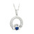 Birthstone Amethyst Silver Claddagh Pendant