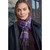 Merino Luxury Wool Scarf - Purple Check