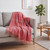 Merino Lambswool Throw - Sunset Pink Windowpane Check