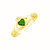Celtic Claddagh Ring with Emerald Stone